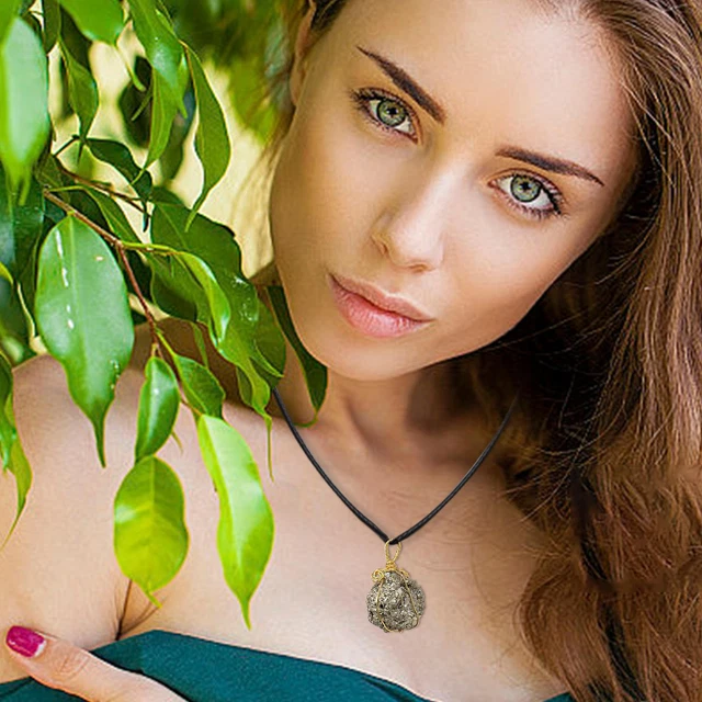 Natural Crystal Pyrite Raw Stone Necklace Healing Gemstone Pendant Spiritual 3
