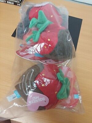 (3) BARK Chocolate Slobber Strawberry Squeeze De-Fluffer Toy for All Dog Size