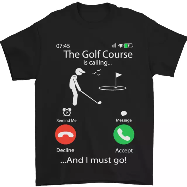 T-shirt da uomo Golf Is Calling golfista golf divertente 100% cotone