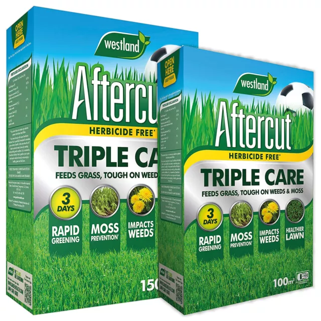 Aftercut Triple Care Lawn Feed Treatment Rapid Greening in 3 Days Moss Killer