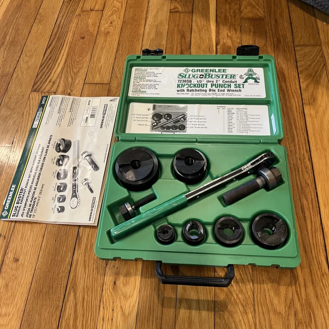Greenlee 7238SB Slug-Buster® 1/2" - 2" Knockout Kit with Ratchet set New