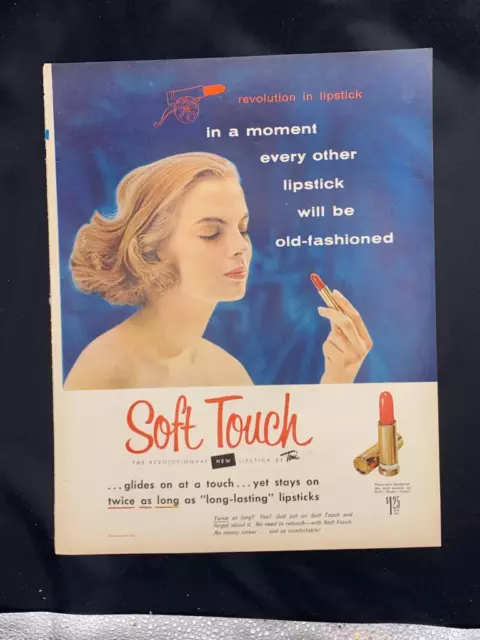 Magazine Ad* - 1955 - TONI Soft Touch Lipstick