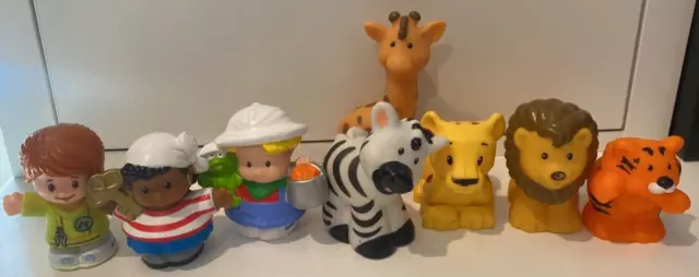 Mattel Fisher Price Little People x8 Figures Bulk Lot Zoo Animals