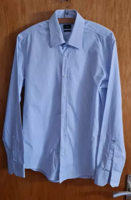 Joop! Slim Fit Hemd ,KW 40 (M), Langarm,  blau weiss gestreift