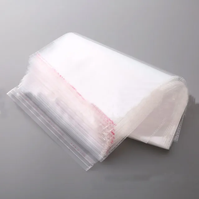 100 Pcs 8cmx12cm Self Adhesive Plastic Bag Clear Jewelry Packaging 3.1"x4.7" 2