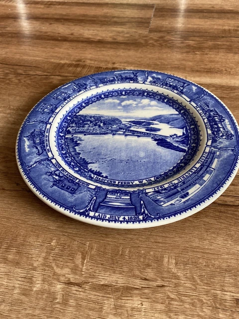1927 Baltimore & Ohio Railroad Dinner Plate Harper’s Ferry CHINA 9" 5