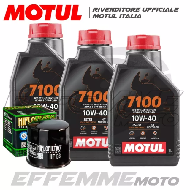 Tagliando SUZUKI DL V-Strom 650 2004-2016 (3 MOTUL 7100 10W40 + Filtro olio)