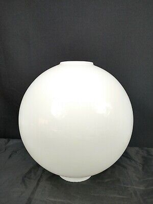 Milk Glass Ball Shade 12" Banquet Oil Hurricane Parlor Lamp