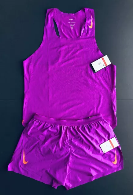 Set gilet da corsa Nike AeroSwift Dri-Fit ADV NYC Marathon Singolo e pantaloncini RARI