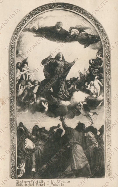 1925 L’Assunta Tiziano Vecellio Chiesa dei Frari Venezia Cartolina fotografica
