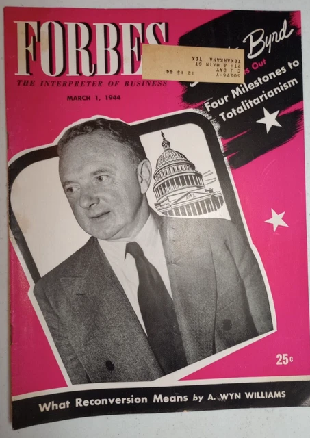 Vintage Forbes Magazine March 1 1944 Business Vintage Ads