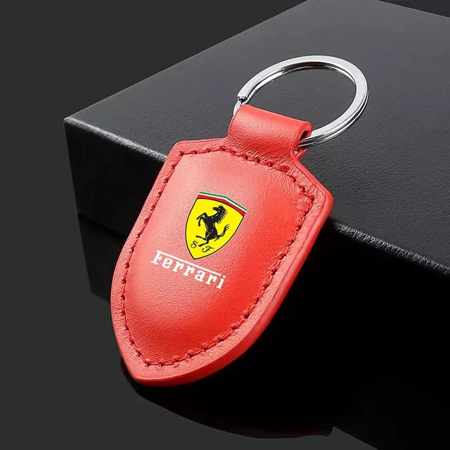 Ferrari car key chain Roma Ferrari 488 Portofino F8 leather key chain color logo