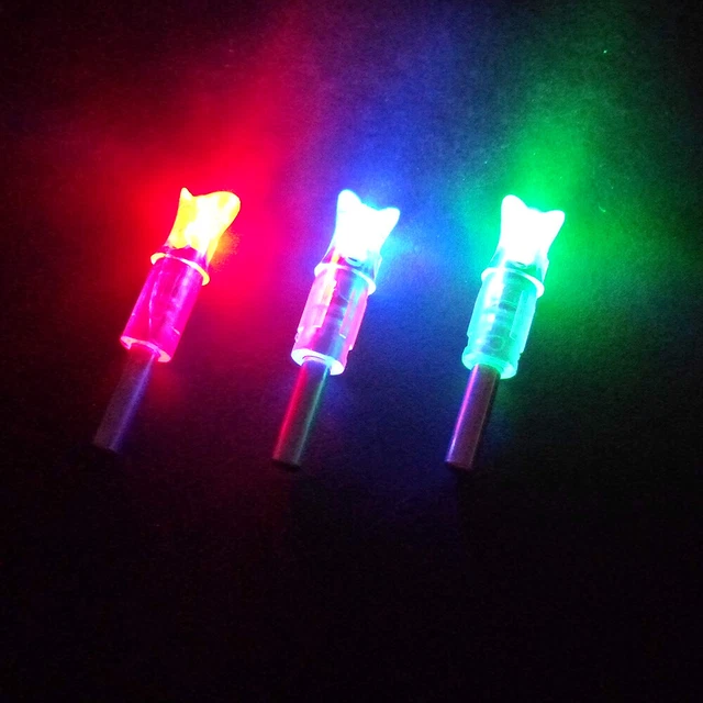 3pcs High-visibility Crossbow LED Lighted Nocks for Crossbow Bolt ID 7.6mm 2
