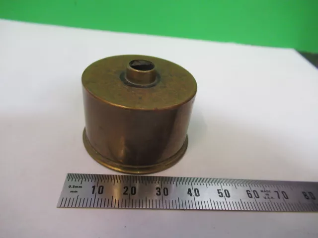 Antique Brass Condenser Piece Uk England Microscope Part As Pictured P2-B-89