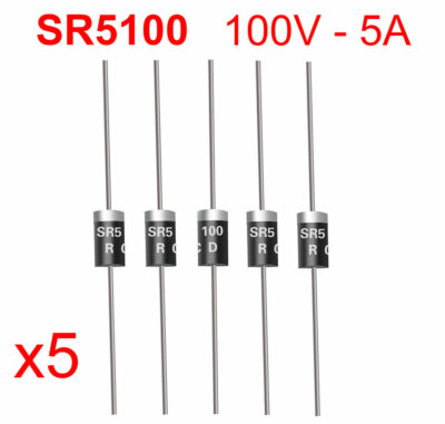 Sb 10 PEZZI DIODO SR5100 100V 5A Schottky NUOVI ORIGINAL SR 5100 SB5100 SB 5100 