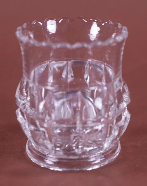 EAPG Thompson Glass Co Truncated Cube  No. 77 Clear Toothpick 1894