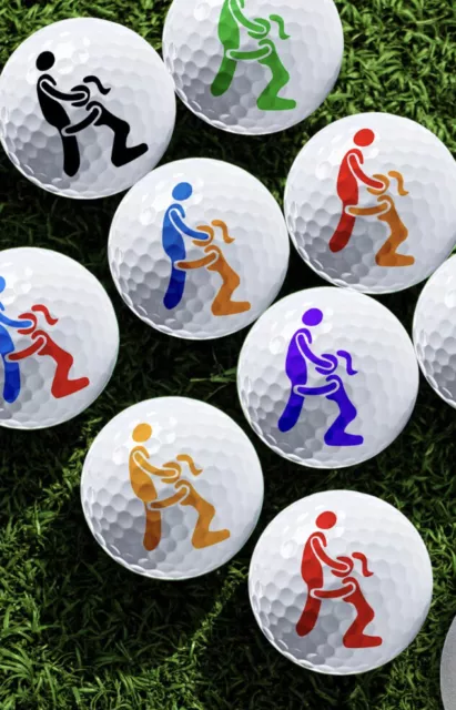 Golf Ball Marker Stencil Drawing Alignment Stencil Tin Cup Rude,Naughty & Risque