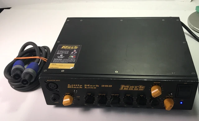 Markbass Blackline Little Mark 250 250W Bass Amp Head Black W Cables SolidState