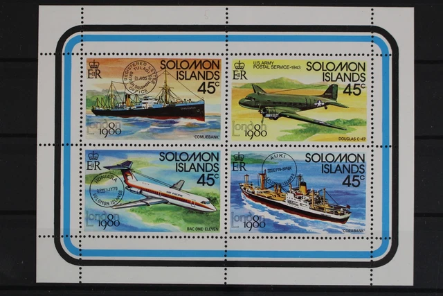 Salomoninseln, MiNr. 413-416, Kleinbogen, Schiffe, postfrisch / MNH - 633592