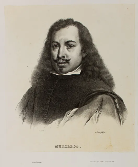 C. MAURAISSE (19.Jhd), Porträt Murillo (1618-1682), um 1830, Lithographie
