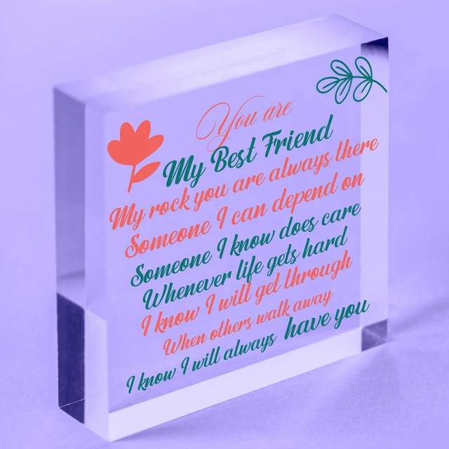 Best Friend Friends Plakette Holz Herz Geburtstag Danke Mutter Tochter Kindermädchen Geschenk