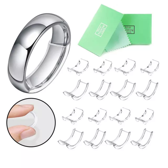 2 Sets Of 8 Sizes Silicone Ring Ring Size Adjuster Fits Any 6mm Crystal Beads