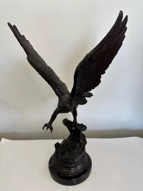 J. Moigniez Bronze Eagle Sculpture