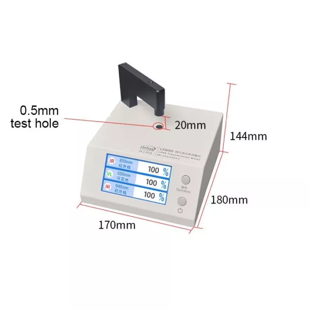 Mobile Screen Glass Lens Transmission Meter LS108D w/0.5mm Apeture 850nm 940nm