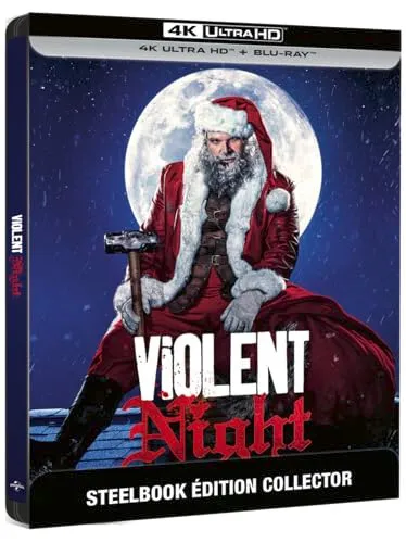 Violent Night 4K Ultra HD Blu-Ray Édition limitée collector boîtier SteelBook