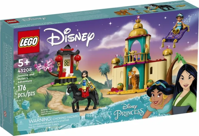 Disney LEGO Set 43208 Princesse Jasmine + Mulans Aventure Rare Collection Set 2