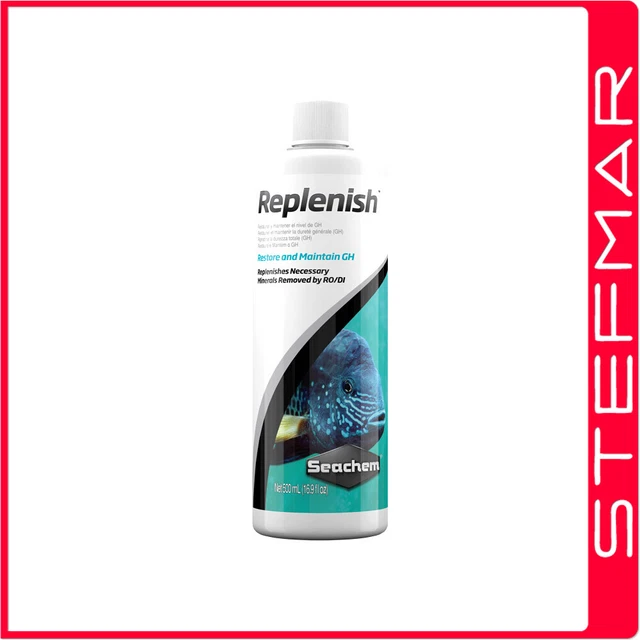 Seachem Replenish 500ML Replaces Minerals Osmotic Stress and Restoration of GH