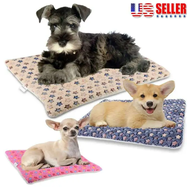 Self Warming Pet Bed Cushion Pad Dog Cat Cage Kennel Crate Cozy Soft Mat S-XL