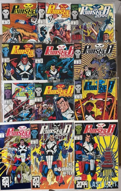 The Punisher 2099 #1, 2, 3, 4, 5, 6, 7, 8, 9, 10, 11, 12 Lot of 12 Marvel Comics