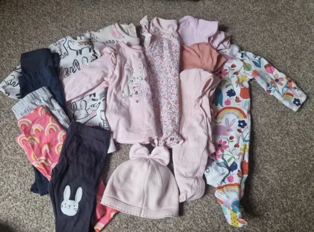 0 - 3 Months Baby Girl Clothes Bundle
