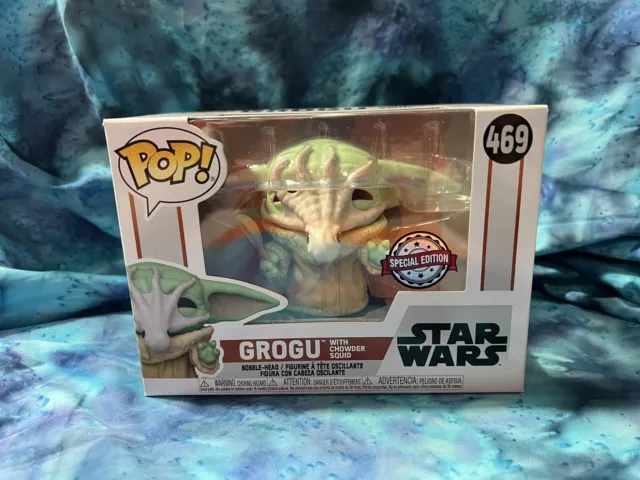 Figurine Grogu With Chowder Squid / Star Wars The Mandalorian / Funko Pop  Movies 469 / Exclusive Special Edition