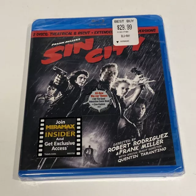Sin City (Blu-ray Disc, 2009, 2-Disc Set, Special Edit Recut And Extended) NEW