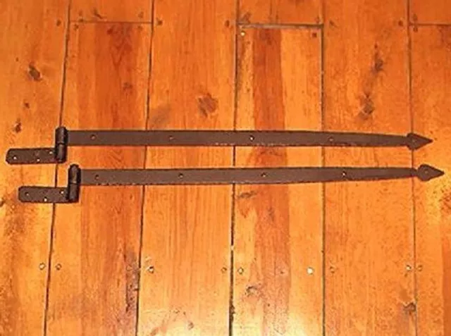 PAIR of 23" style B STRONG IRON STRAP HINGES by PCBS Glad to do custom work