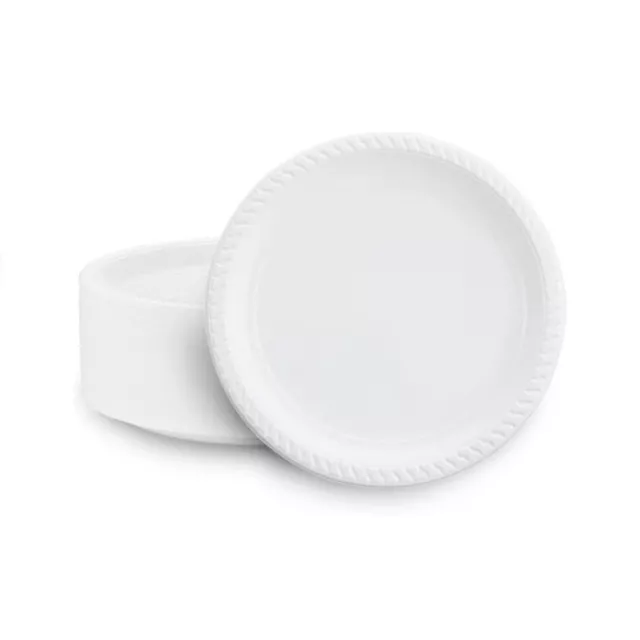 Party Solutions Round Plastic Plates White 23cm 10Pk 98/073