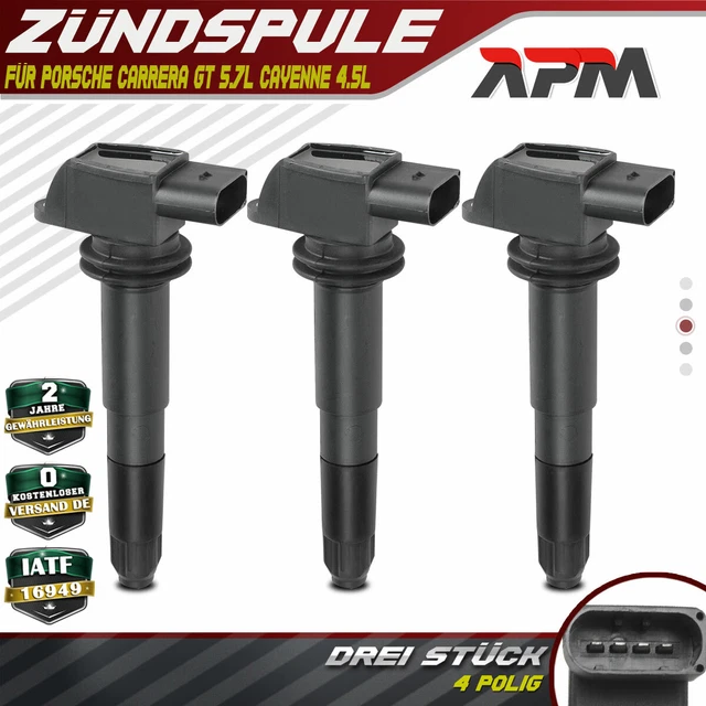 3X BOBINE D'ALLUMAGE Pour Porsche Carrera Gt 980 5.7L Cayenne 9PA 4.5L