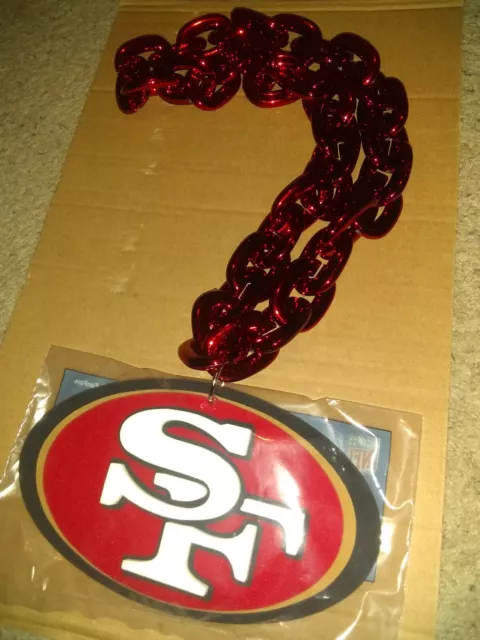 NFL San Francisco 49ers 3D Fan Chain Necklace Foam (Gold Chain)