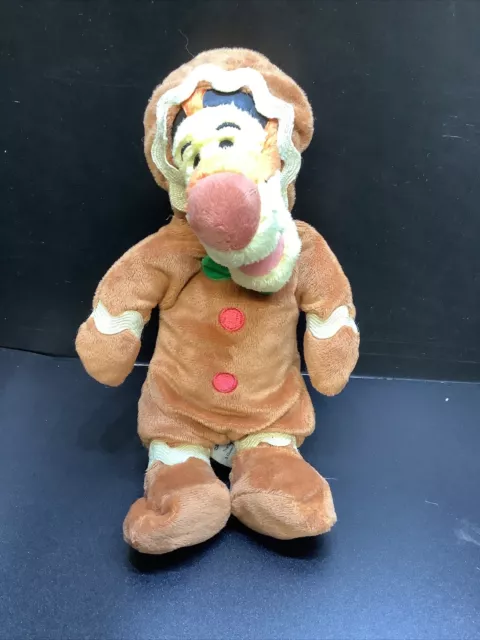 Disney Winnie The Pooh Tigger Plush Soft Toy Christmas Xmas Gingerbread Man