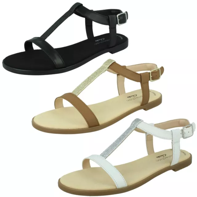 LADIES CLARKS BAY Rosa T Bar Sandals 44.99 PicClick UK