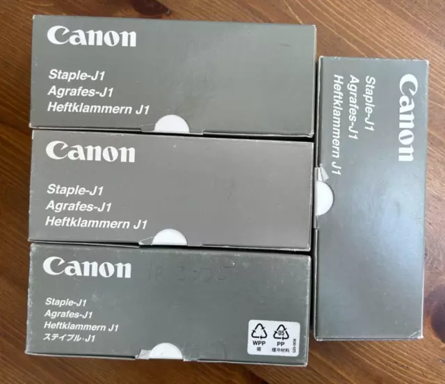 4 X BOXES OF Genuine Canon Staples- J1 No.502C - 6707A001(AC)