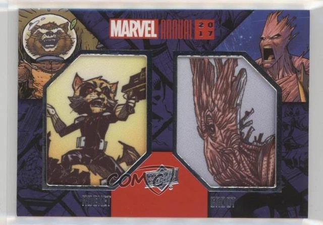 2017 Upper Deck Marvel Annual Comic Groot Rocket Raccoon #DCP-14 Dual Patch 5x5