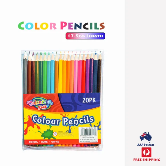 20PK Colour Pencils Set Art Supplies Sketch Drawing For Kids