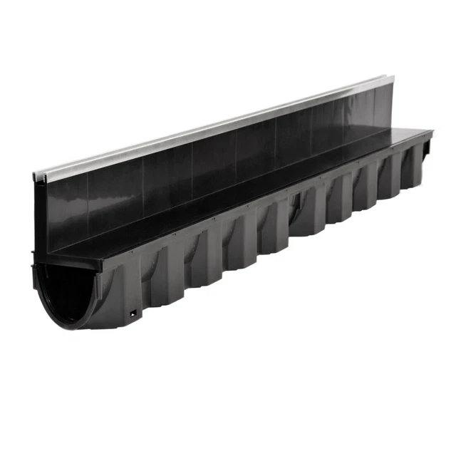 SP Terrassenrinne Klasse A15 - 1m Entwässerungsrinne Mit Click-System Für Drainage