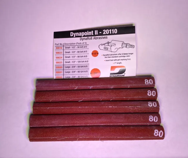 DynaRoll Large Cartridge Roll 3/4" x 7" 80 Grit A/O  #90682
