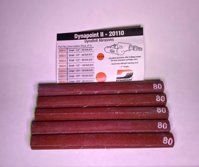 DynaRoll Large Cartridge Roll 3/4" x 7" 80 Grit A/O  #90682