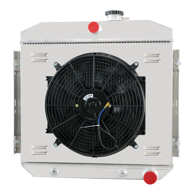 3 Row Radiator &Shroud Fan For Chevy Bel Air Del Ray 6Cyl Support 1955-1957
