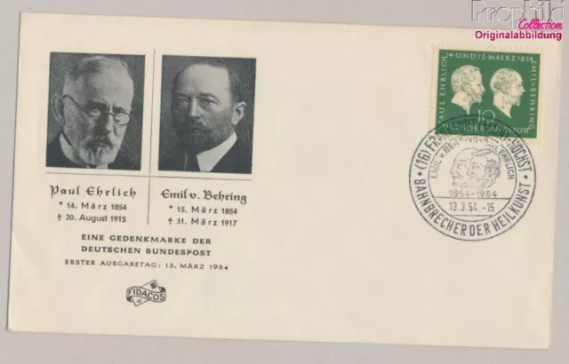 Briefmarken BRD Deutschland 1954 Mi 197 FDC (10161802